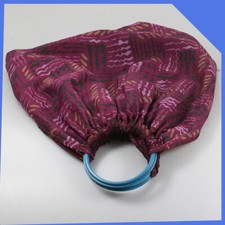Używany, vintage Rosyjski Radziecki ZSRR Fioletowa tkanina Tote Shopper Torba na zakupy z uchwytami na sprzedaż  PL