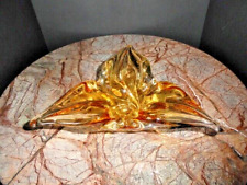 Cinzeiro de vidro dourado triangular pesado americano 11 x 9 x 3,75 comprar usado  Enviando para Brazil
