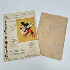 Usado, Padrão de simplicidade Disney 7126 Mickey Mouse transferência de bordado sem cortes 1945 comprar usado  Enviando para Brazil
