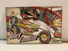 Folheto/cartão postal autografado Riley Van Hise sem asas para corrida de carros Sprint comprar usado  Enviando para Brazil