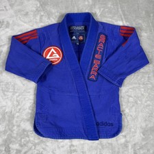 Jaqueta Gracie Barra Brazilian Jiu Jitsu Gi Juventude Y3 Azul Adidas Jiu-Jitsu Uniforme Infantil, usado comprar usado  Enviando para Brazil