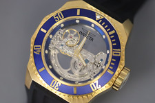 Usado, INVICTA mergulhador russo masculino 52mm aço inoxidável + alumínio dourado + azul azul comprar usado  Enviando para Brazil