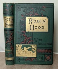 1884 rare ROBIN HOOD POEMS SONGS BALLADS ILLUSTRATED DECORATIVE Book Antique , usado comprar usado  Enviando para Brazil