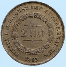 1863 BRASIL Rei Dom Pedro II Antiga Moeda Brasileira Antiga Prata 200 Reis i98181 comprar usado 1863 BRASIL Rei Dom Pedro II Antiga Moeda Brasileira Antiga Prata 200 Reis i98181 comprar usado  Enviando para Brazil