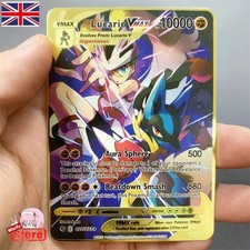 Pokemon Card Mega Lucario Vmax Pokemon Gold Metal Card - CARTA IN METALLO TCG comprar usado  Enviando para Brazil