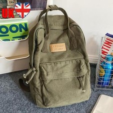 Mochila masculina feminina de lona de algodão bolsa escolar moda mochila (verde retrô) comprar usado  Enviando para Brazil