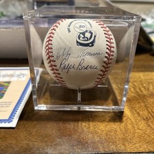 Bola de beisebol assinada por Ralph Branca e Bobby Thomson - tiro ouvido em todo o mundo logotipo comprar usado  Enviando para Brazil
