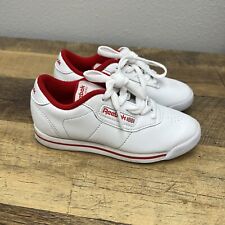 Tênis Reebok Classic Princesa Branco Vermelho Meninas Cheer Dance Parade Tamanho 11.5 comprar usado  Enviando para Brazil