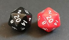 Red black d20 for sale  TAMWORTH