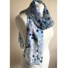 Blue spotted silk for sale  ASHTON-UNDER-LYNE
