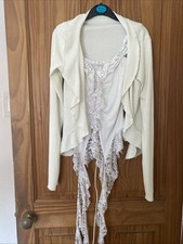 White ruffle vest for sale  DONCASTER