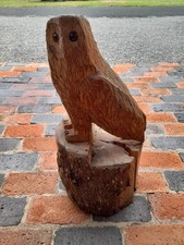 Carved wooden owl for sale  LOUGHBOROUGH