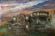 Racing Oldies 10 x 15 pol.. Acrílico sobre painel Hall Groat Sr.  comprar usado  Enviando para Brazil