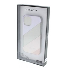 Capa protetora Coach para iPhone 12 mini - listra diagonal rosa metálico/roxo comprar usado  Enviando para Brazil