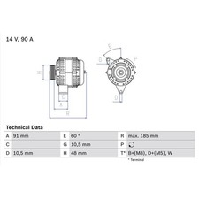 Bosch lichtmaschine 0986038160 gebraucht kaufen  Idar-Oberstein