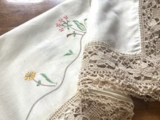 Vintage cream linen for sale  LUTTERWORTH