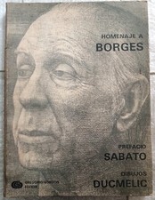 HOMENAJE A BORGES, Ernesto Sabato 1986, with original illustrations by Zdravko D comprar usado  Brasil 