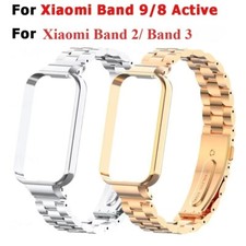 Pulseira de aço inoxidável + estojo para pulseira Xiaomi Band 9/8 Active Redmi Band 2/3 comprar usado  Enviando para Brazil