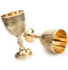 Vintage brass goblet for sale  LUTON