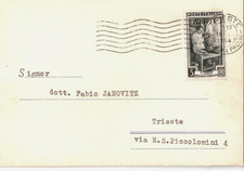 Cartolina trieste amg usato  Roma