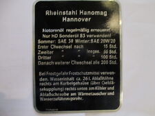 Typenschild hanomag ldtimer gebraucht kaufen  Deutschland