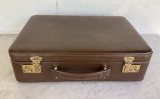 Antiga mala de trem de couro marrom fino vintage caixa de joias de viagem comprar usado  Enviando para Brazil