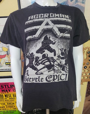 Camiseta vintage Aggroman bicicleta épica BMX tapete de vídeo Hoffman Eddie Roman XL 1989 ANOS 90 comprar usado  Enviando para Brazil