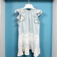 Bella Dahl - Abito Con Volants -  Ruffle Sleeve Tiered Dye Sky Blue Dress 2-3y comprar usado  Enviando para Brazil
