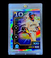 REFRATOR PRATA NOVATO FEITO POR JESUS HOLO CROMO RARO 2025 Bowman Inserção - CERVEJEIROS comprar usado  Enviando para Brazil