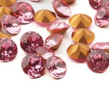 Lote (12) Strass de vidro rosa frustrado vintage tcheco 8mm comprar usado  Enviando para Brazil