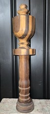 Início dos anos 1900 2 peças tampa de madeira Newel pós acabamento virada à mão rústica americana 29"" comprar usado  Enviando para Brazil
