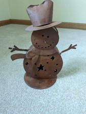 Metal rustic snowman for sale  Manteno