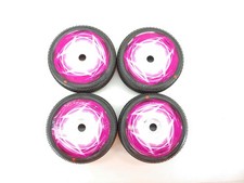 Usado, 4x Hot Bodies pneus de buggy off-road de pinos pequenos 1/8 em rodas roxas hexagonais de 17 mm bom! comprar usado  Enviando para Brazil