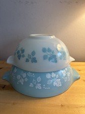 Conjunto de aninhamento vintage anos 50 tigelas pirex cinderela groselha azul turquesa x2 comprar usado  Enviando para Brazil
