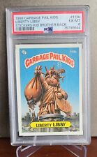 Garbage Pail Kids Liberty Libby 1986 pegatinas Kid Brother Back #113b PSA 6 segunda mano  Embacar hacia Argentina