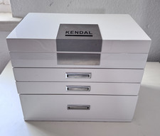 Usado, Organizador de joias de luxo MDF placa estojo de armazenamento display de 4 camadas com espelho branco comprar usado  Enviando para Brazil