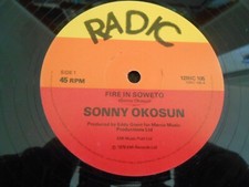 Sonny Okosun - "Fire In Soweto / Papa's Land" - RADIC 12" Single comprar usado  Enviando para Brazil