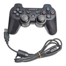 Controle Sony Playstation 3 PS3 Sixaxis preto fabricante de equipamento original CECHZC1U testado com cabo USB, usado comprar usado  Enviando para Brazil