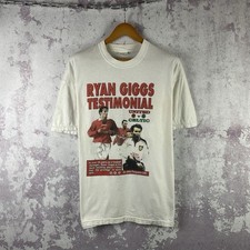 Camiseta Vintage Manchester United RYAN GIGGS 2001 Jersey Branca Rara Tamanho GG comprar usado  Enviando para Brazil