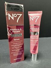 (1) No7 Restaurar y Renovar ~ Suero Multi Acción Cara y Cuello ~ Cajas Dañadas de 1 fl oz segunda mano  Embacar hacia Mexico