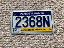 Usado, Placa de licença de motocicleta 2010 Pensilvânia  comprar usado  Enviando para Brazil