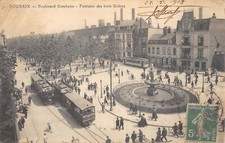 Usado, CPA 59 ROUBAIX / BOULEVARD GAMBETTA / FONTAINE DES 3 GRACES / TRAMWAYS comprar usado  Enviando para Brazil