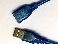 Cabo extensor de extensão azul 3 pés 1M USB 2.0 A macho para fêmea frete grátis comprar usado  Enviando para Brazil