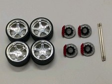 Jada Toys Escala 1:24 Estilo Iroc Cromo Repuesto Ruedas Coche Neumáticos Ejes Rotor segunda mano  Embacar hacia Mexico