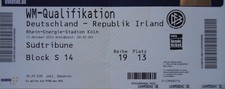 BILHETE azul para qualificação Copa do Mundo 10/11/2013 Alemanha x Irlanda comprar usado  Enviando para Brazil
