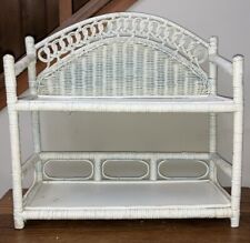 Prateleira vintage de vime marfim 2 camadas, usado comprar usado Prateleira vintage de vime marfim 2 camadas, usado comprar usado  Enviando para Brazil