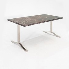 Mesa de jantar Nicos Zographos Rosso Levanto década de 1970 mármore e aço inoxidável alfa comprar usado  Enviando para Brazil