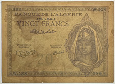 Algerie francs billet d'occasion  Oullins