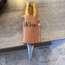 Vintage Wiss MPC-3 EUA Tesouras de Chapa de Metal e Porta-Ferramentas de Bainha de Couro BOM comprar usado  Enviando para Brazil