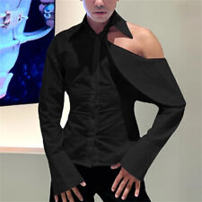 Camisa da moda masculina casual camisas finas manga longa blusa com botões comprar usado  Enviando para Brazil